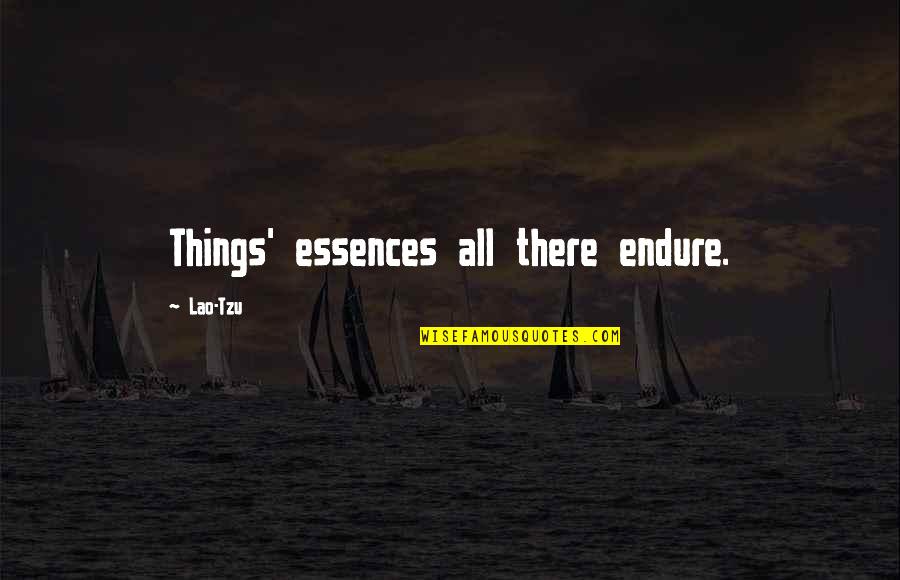 Dilhemma Quotes By Lao-Tzu: Things' essences all there endure.