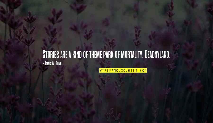 Dilidili Name Quotes By James W. Blinn: Stories are a kind of theme park of Dilidili Name Quotes By James W. Blinn: Stories are a kind of theme park of