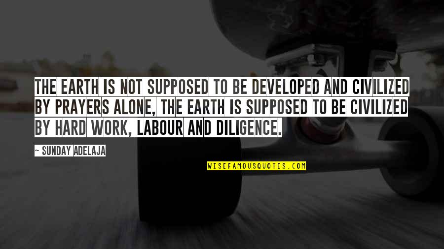 Diligence And Hard Work Quotes By Sunday Adelaja: The earth is not supposed to be developed