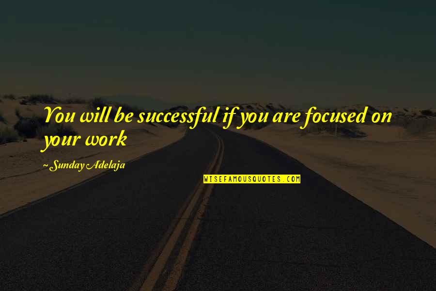 Diligence In Work Quotes By Sunday Adelaja: You will be successful if you are focused