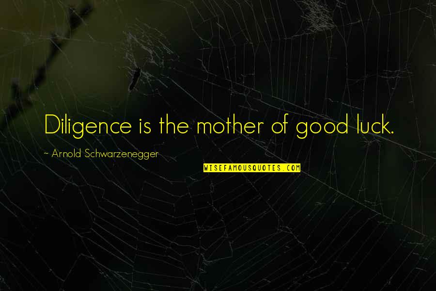 Diligence Quotes By Arnold Schwarzenegger: Diligence is the mother of good luck. Diligence Quotes By Arnold Schwarzenegger: Diligence is the mother of good luck.