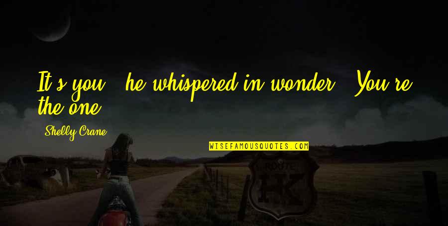 Dillian Quotes By Shelly Crane: It's you," he whispered in wonder. "You're the Dillian Quotes By Shelly Crane: It's you," he whispered in wonder. "You're the
