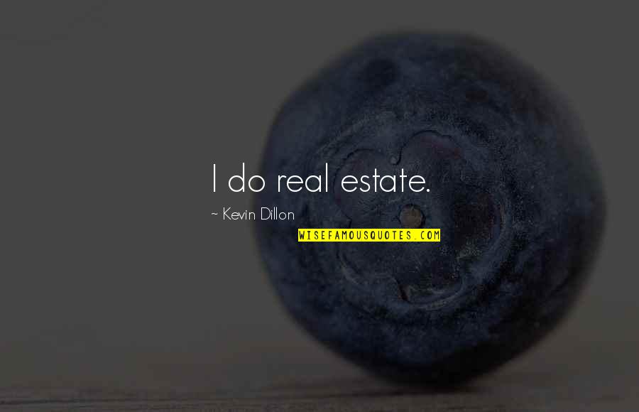 Dillon Quotes By Kevin Dillon: I do real estate.