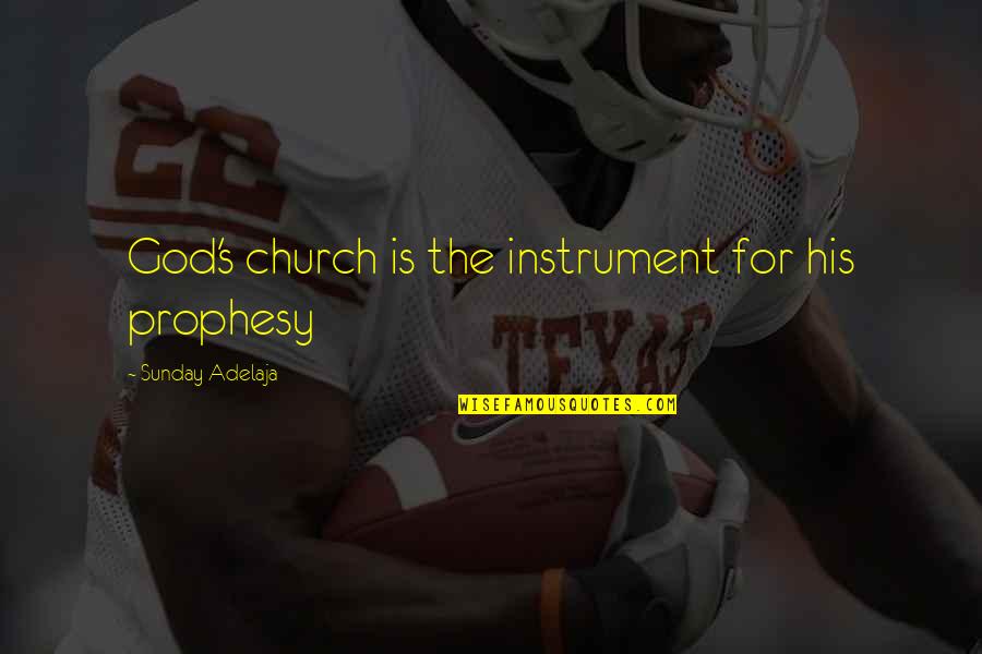 Dillop Quotes By Sunday Adelaja: God's church is the instrument for his prophesy