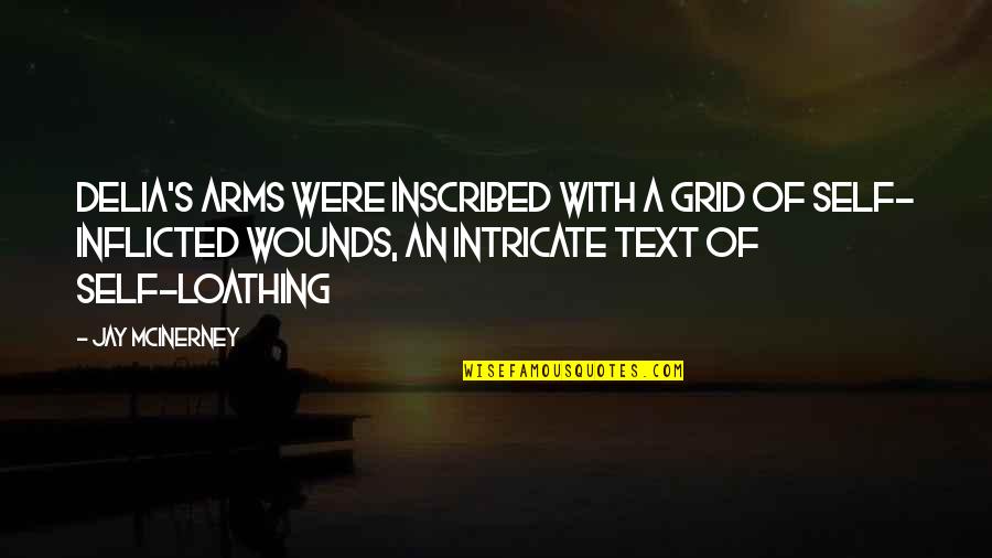 Dilucente Pittsburgh Quotes By Jay McInerney: Delia's arms were inscribed with a grid of Dilucente Pittsburgh Quotes By Jay McInerney: Delia's arms were inscribed with a grid of
