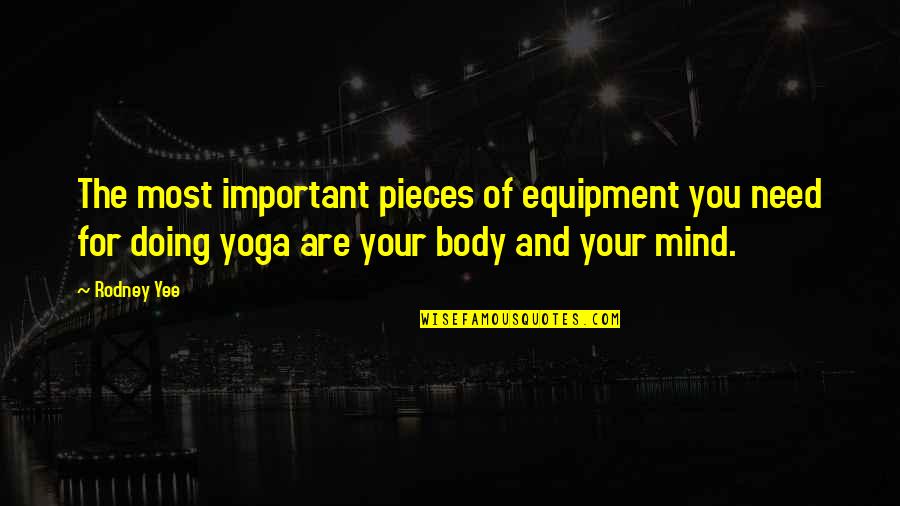 Diluida Quotes By Rodney Yee: The most important pieces of equipment you need Diluida Quotes By Rodney Yee: The most important pieces of equipment you need