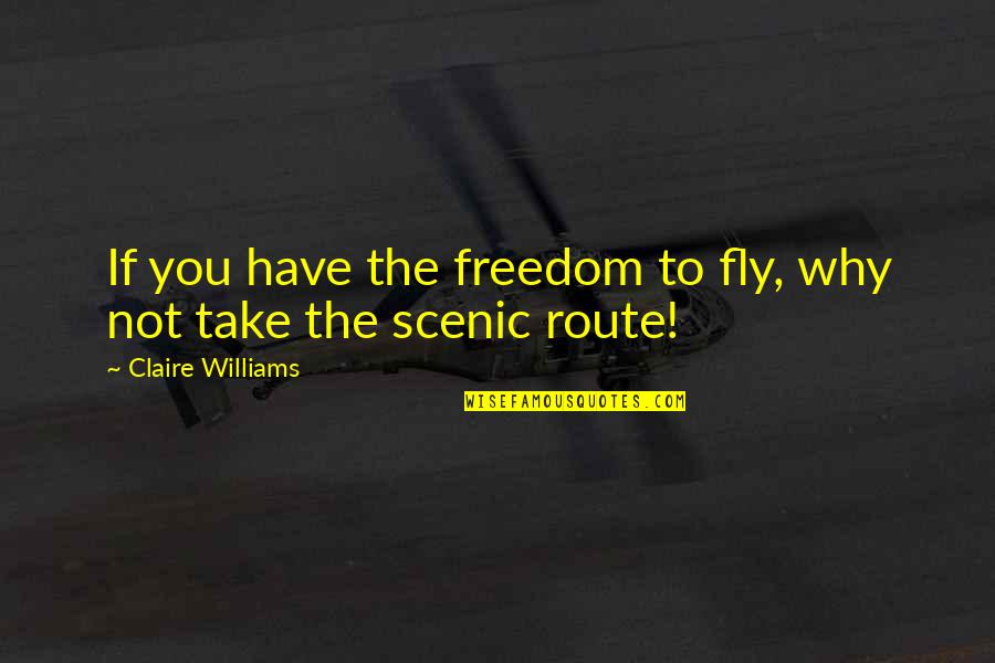 Diluvial Define Quotes By Claire Williams: If you have the freedom to fly, why