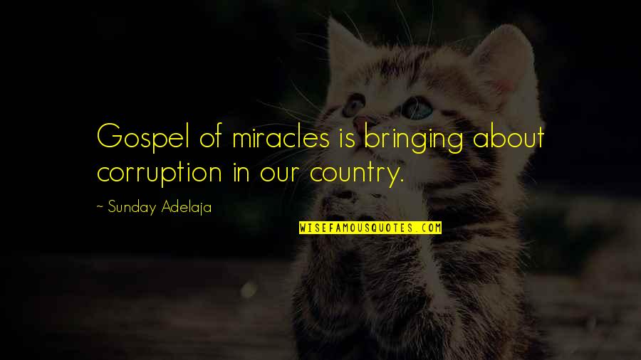 Dilyara Celik Quotes By Sunday Adelaja: Gospel of miracles is bringing about corruption in Dilyara Celik Quotes By Sunday Adelaja: Gospel of miracles is bringing about corruption in