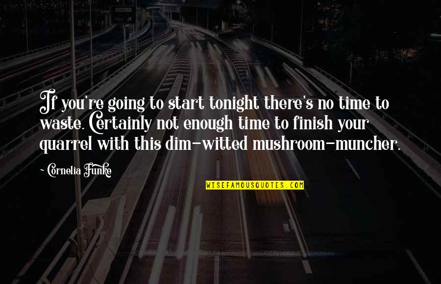 Dim Quotes By Cornelia Funke: If you're going to start tonight there's no