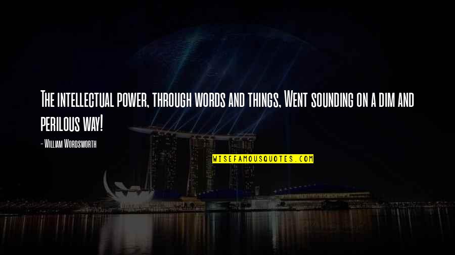 Dim Quotes By William Wordsworth: The intellectual power, through words and things, Went Dim Quotes By William Wordsworth: The intellectual power, through words and things, Went
