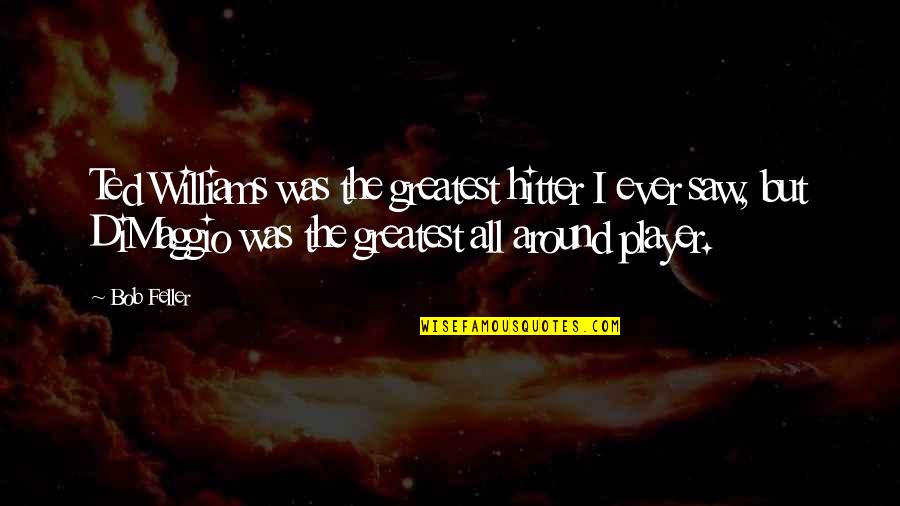Dimaggio Quotes By Bob Feller: Ted Williams was the greatest hitter I ever Dimaggio Quotes By Bob Feller: Ted Williams was the greatest hitter I ever