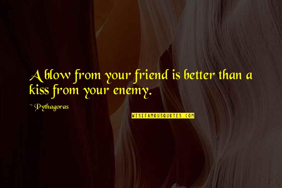 Dimarzio X2n Quotes By Pythagoras: A blow from your friend is better than