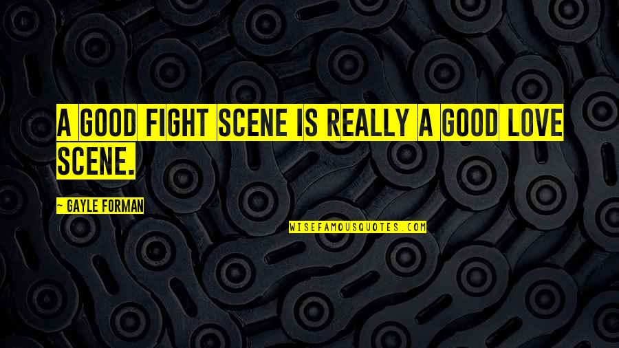 Dime Store Toys Quotes By Gayle Forman: A good fight scene is really a good