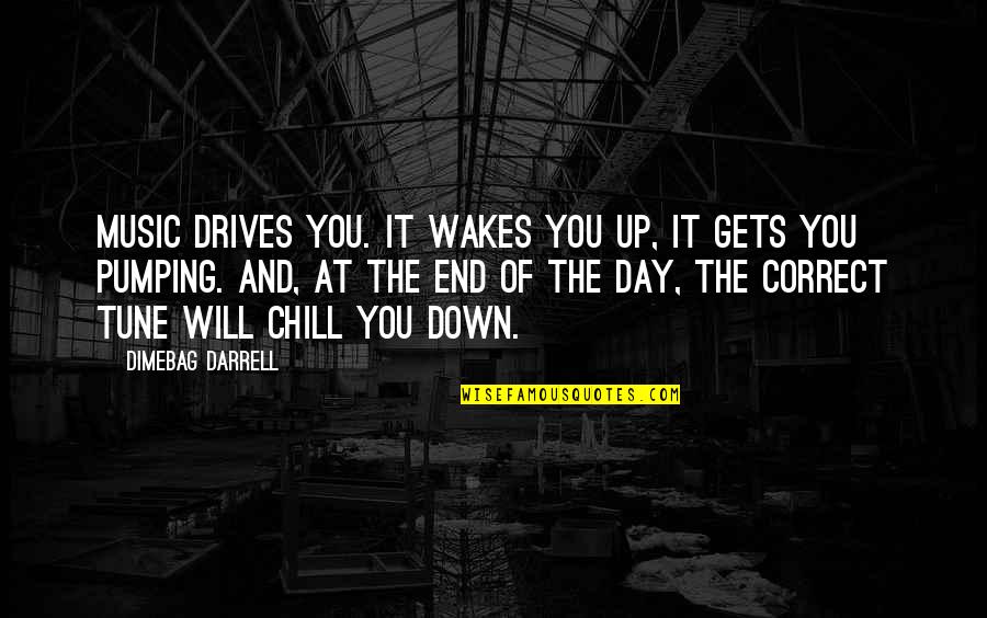 Dimebag Darrell Quotes By Dimebag Darrell: Music drives you. It wakes you up, it