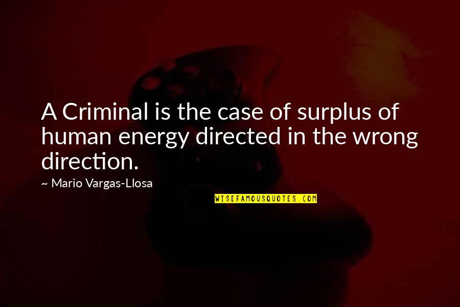 Dimey Iglesias Quotes By Mario Vargas-Llosa: A Criminal is the case of surplus of