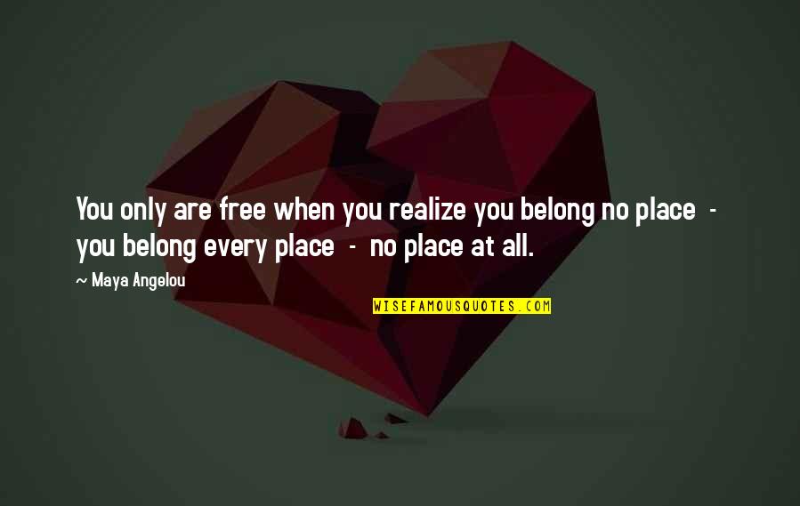 Dimicon Quotes By Maya Angelou: You only are free when you realize you Dimicon Quotes By Maya Angelou: You only are free when you realize you