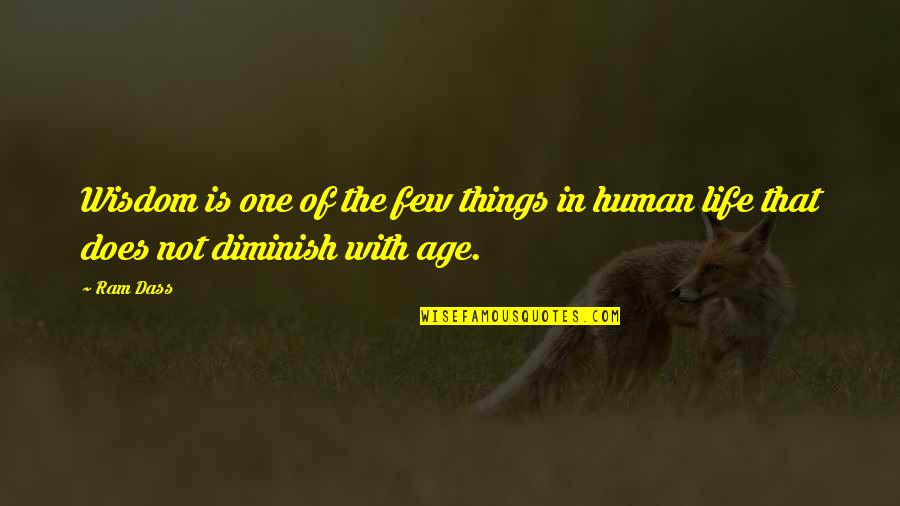 Diminish Quotes By Ram Dass: Wisdom is one of the few things in