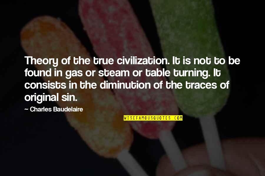 Diminution Quotes By Charles Baudelaire: Theory of the true civilization. It is not