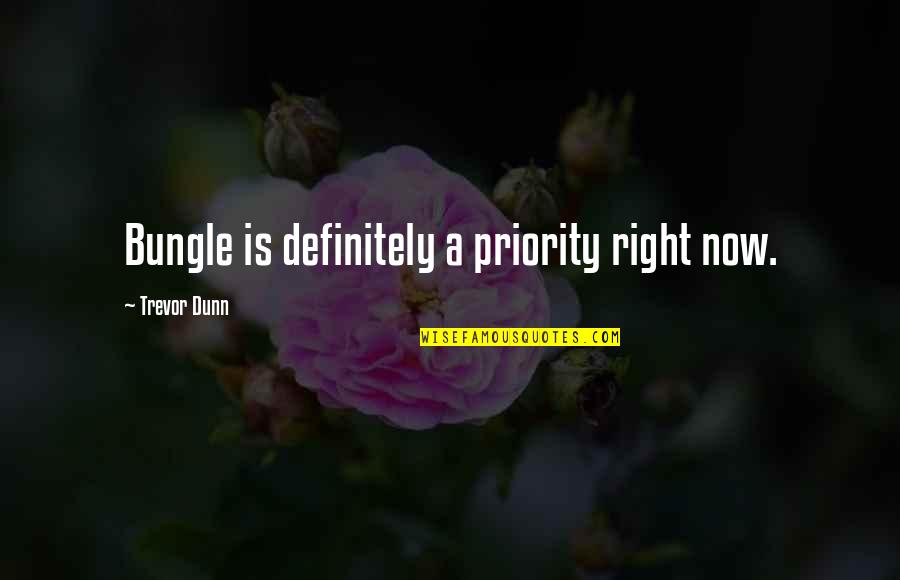 Dimitri Lousteau Quotes By Trevor Dunn: Bungle is definitely a priority right now. Dimitri Lousteau Quotes By Trevor Dunn: Bungle is definitely a priority right now.