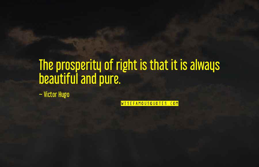 Dimitriou Cars Quotes By Victor Hugo: The prosperity of right is that it is