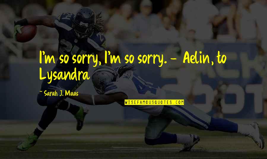 Dimity Sabine Quotes By Sarah J. Maas: I'm so sorry, I'm so sorry. - Aelin, Dimity Sabine Quotes By Sarah J. Maas: I'm so sorry, I'm so sorry. - Aelin,