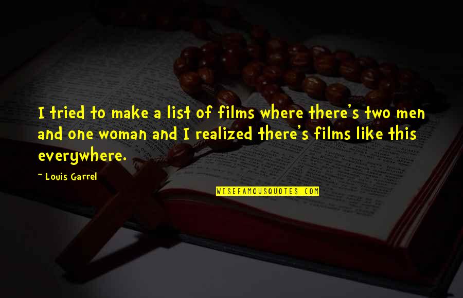 Dimmesdale Hypocrisy Quotes By Louis Garrel: I tried to make a list of films Dimmesdale Hypocrisy Quotes By Louis Garrel: I tried to make a list of films