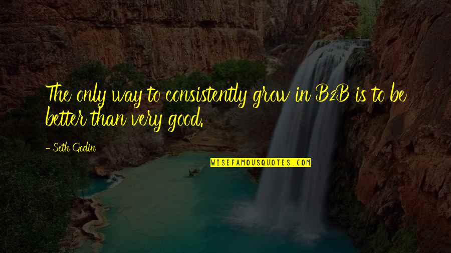 Dimmsdale Dimmadome Quote Quotes By Seth Godin: The only way to consistently grow in B2B