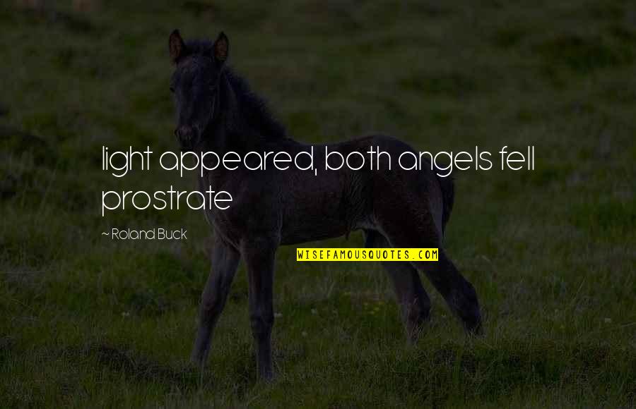 Dimness Quotes By Roland Buck: light appeared, both angels fell prostrate