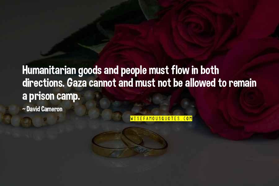 Dimpotriva Sau Quotes By David Cameron: Humanitarian goods and people must flow in both