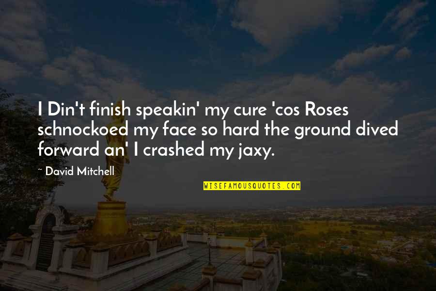 Din Quotes By David Mitchell: I Din't finish speakin' my cure 'cos Roses