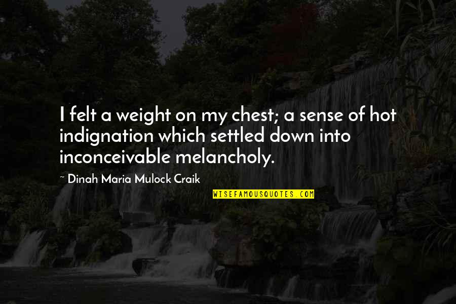 Dinah Craik Quotes By Dinah Maria Mulock Craik: I felt a weight on my chest; a