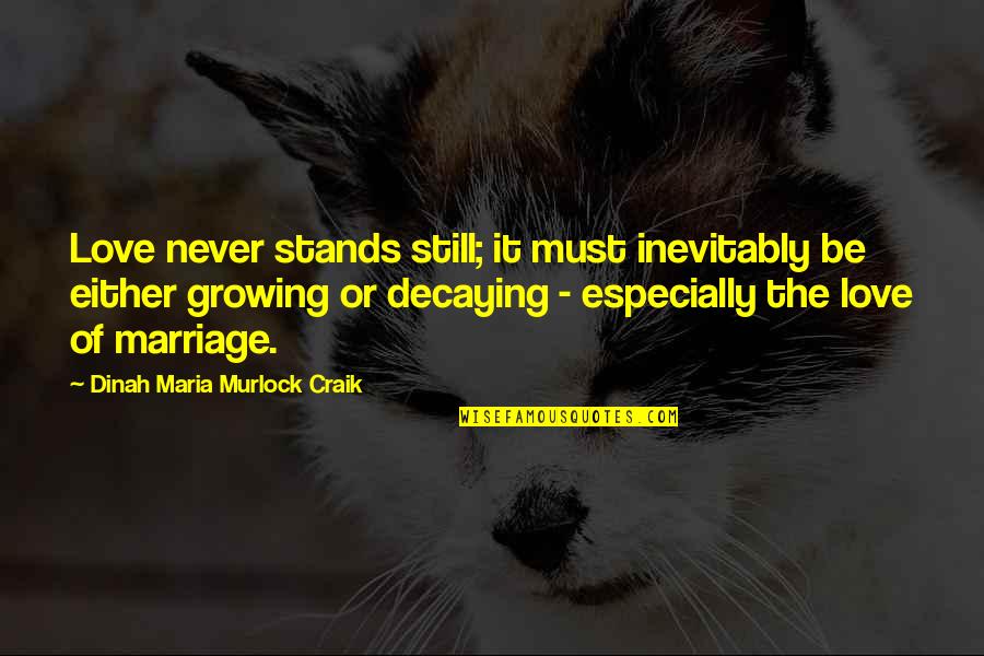 Dinah Craik Quotes By Dinah Maria Murlock Craik: Love never stands still; it must inevitably be