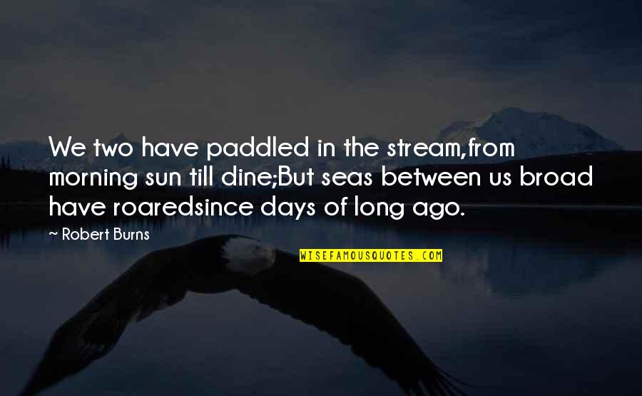 Dine Out Quotes By Robert Burns: We two have paddled in the stream,from morning