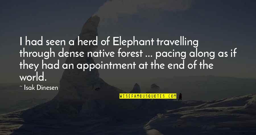 Dinesen Quotes By Isak Dinesen: I had seen a herd of Elephant travelling