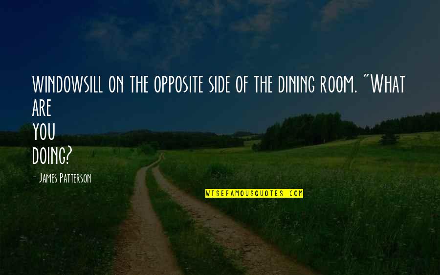 Dining Room Quotes By James Patterson: windowsill on the opposite side of the dining