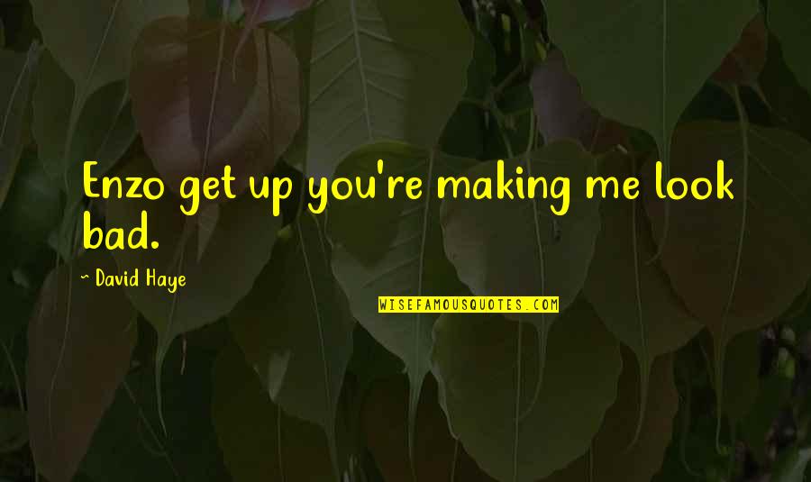 Dinoflagellates Quotes By David Haye: Enzo get up you're making me look bad. Dinoflagellates Quotes By David Haye: Enzo get up you're making me look bad.