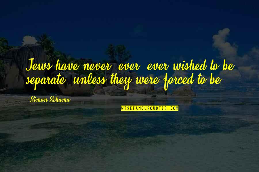 Dinomecard Quotes By Simon Schama: Jews have never, ever, ever wished to be