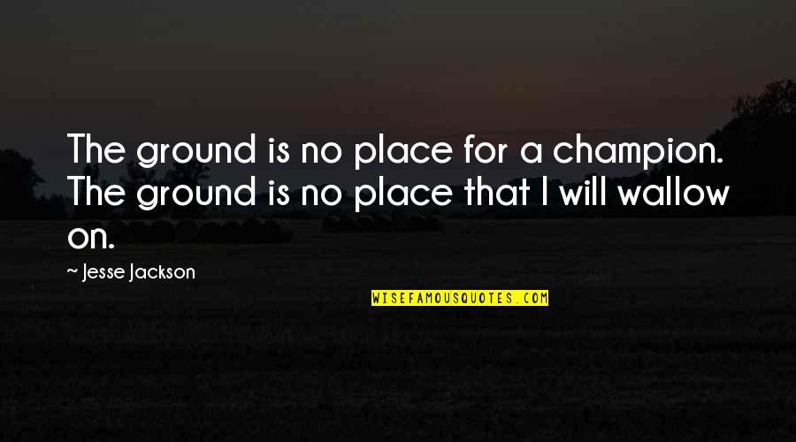 Dinsizlik Quotes By Jesse Jackson: The ground is no place for a champion.