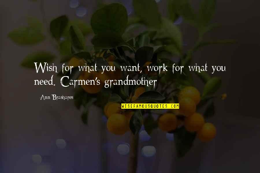 Diocletian Emperor Quotes By Ann Brashares: Wish for what you want, work for what