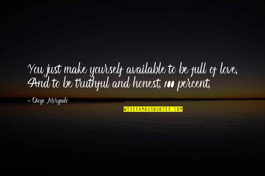 Diogo Quotes By Diogo Morgado: You just make yourself available to be full Diogo Quotes By Diogo Morgado: You just make yourself available to be full