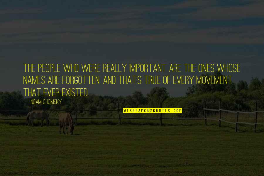 Diotima Symposium Quotes By Noam Chomsky: The people who were really important are the Diotima Symposium Quotes By Noam Chomsky: The people who were really important are the