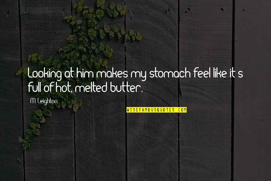 Dipetane Reviews Quotes By M. Leighton: Looking at him makes my stomach feel like