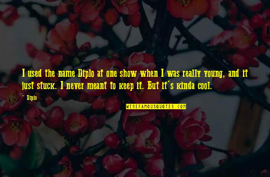 Diplo Quotes By Diplo: I used the name Diplo at one show