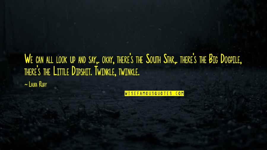 Dipshit Quotes By Laura Ruby: We can all look up and say,. okay, Dipshit Quotes By Laura Ruby: We can all look up and say,. okay,
