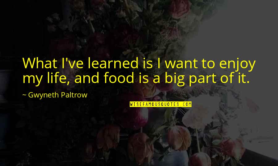 Diputados Salvadorenos Quotes By Gwyneth Paltrow: What I've learned is I want to enjoy