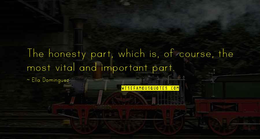 Dique Cabra Quotes By Ella Dominguez: The honesty part, which is, of course, the