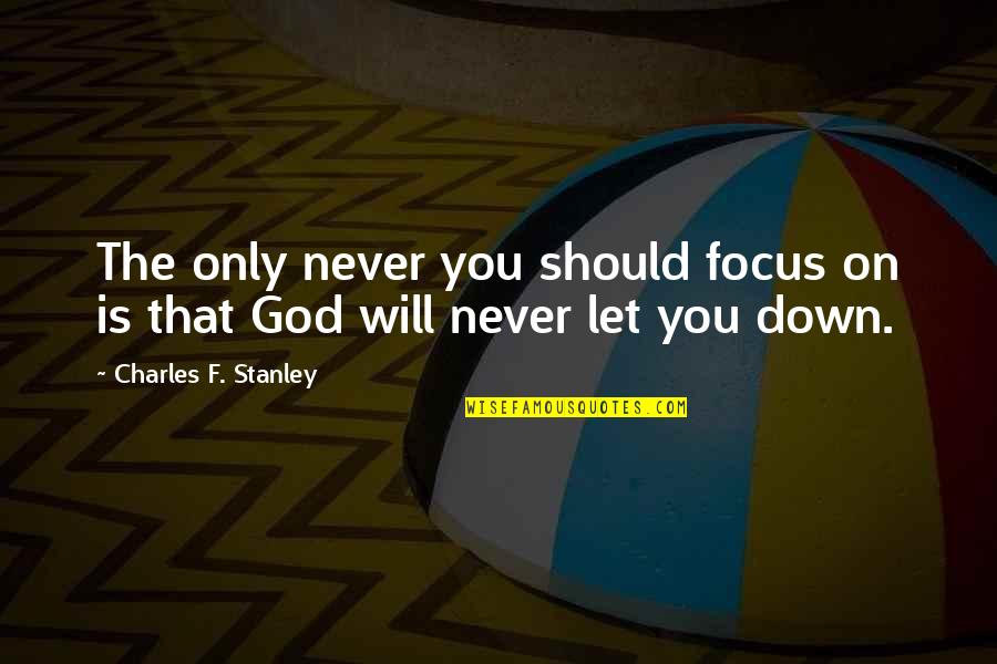 Dirden Furniture Quotes By Charles F. Stanley: The only never you should focus on is