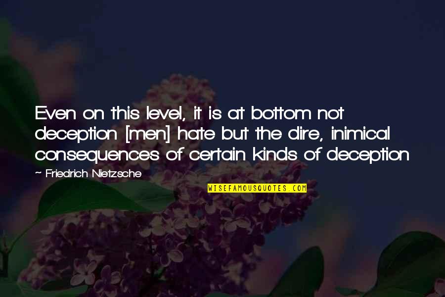 Dire Quotes By Friedrich Nietzsche: Even on this level, it is at bottom