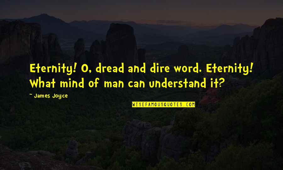 Dire Quotes By James Joyce: Eternity! O, dread and dire word. Eternity! What