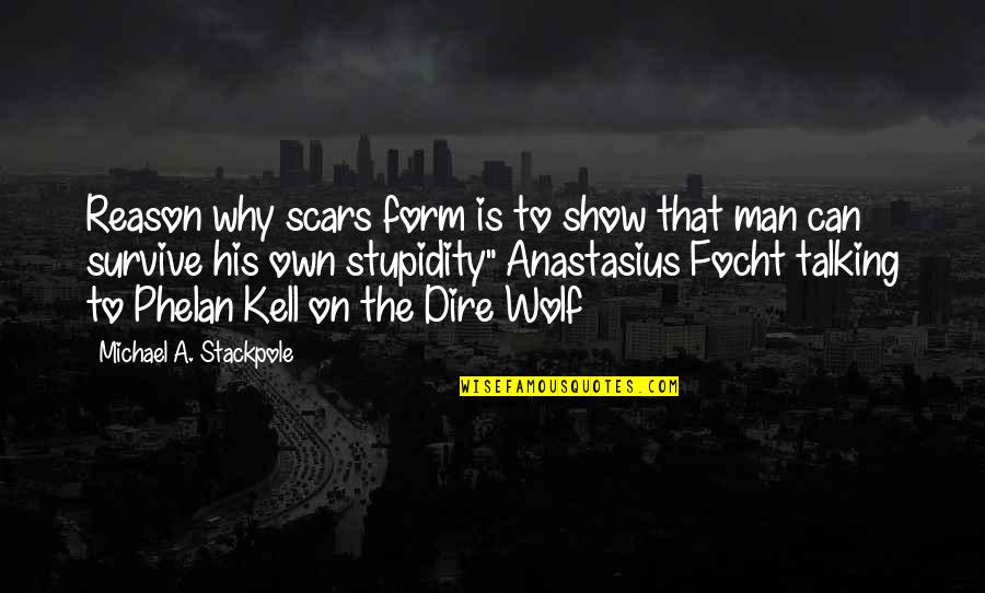 Dire Quotes By Michael A. Stackpole: Reason why scars form is to show that